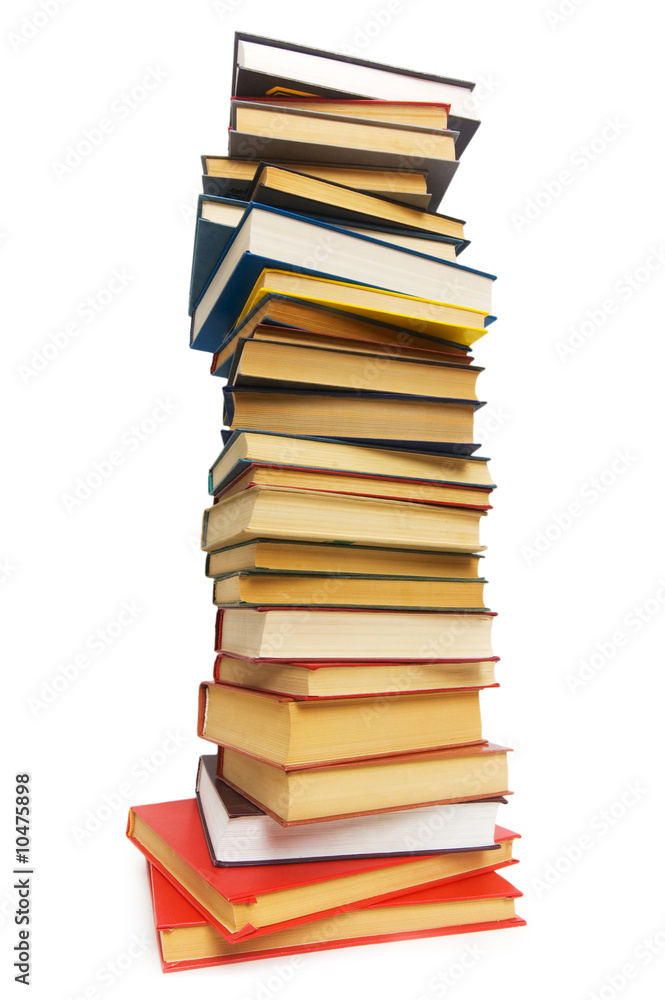 Stack of books isolated on the white background Stack of books isolated on the white background