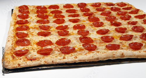 square pepperoni pizza