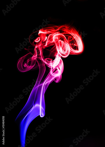abstract figure from smoke on the isolated background