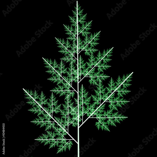 green new-year tree from fractals