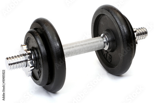 Weights, isolated on white background close up