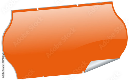 Étiquettes orange vecteur