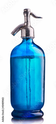 Obraz na plátně Vintage blue water siphon