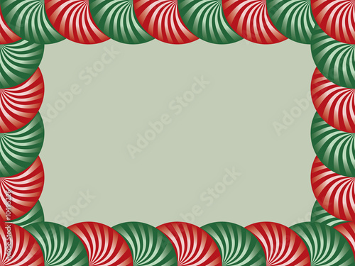 Red and Green Peppermint Border
