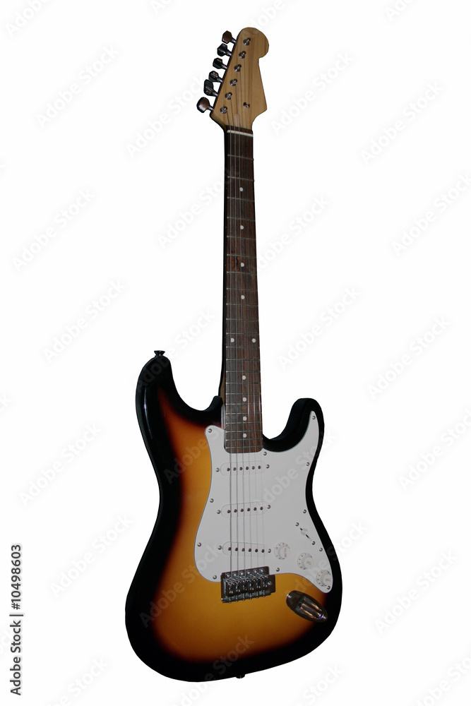 Electric guitar on a white background