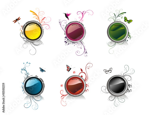 banner circulares en vector