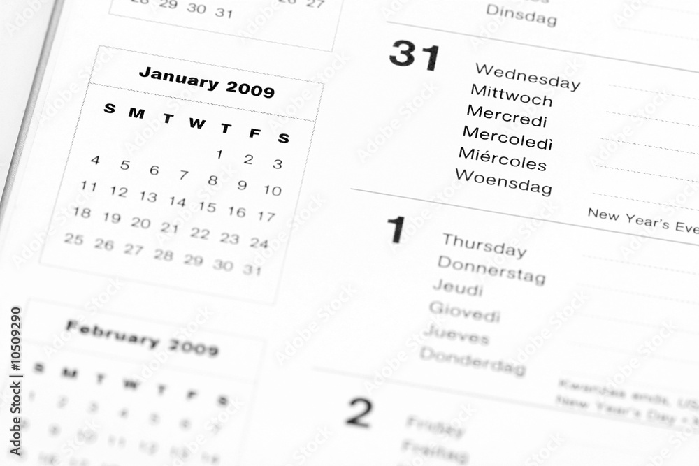 close-ups of personal organizer - January 2009 close-ups of personal organizer - January 2009