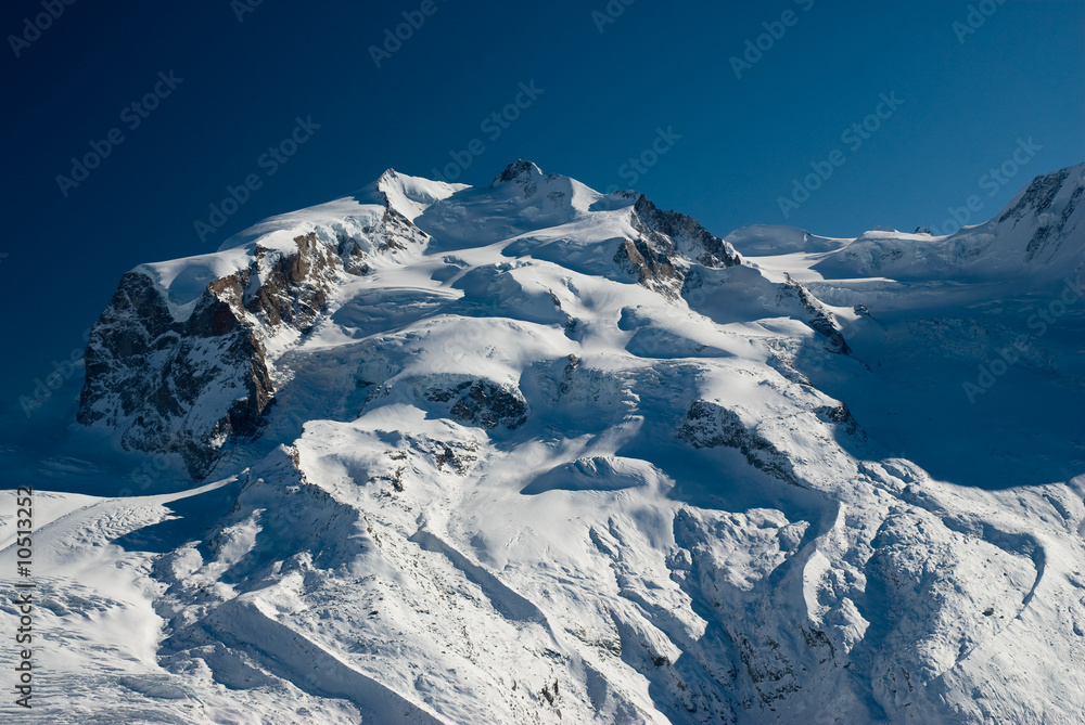 Fototapeta premium monte rosa mountain peak in winter