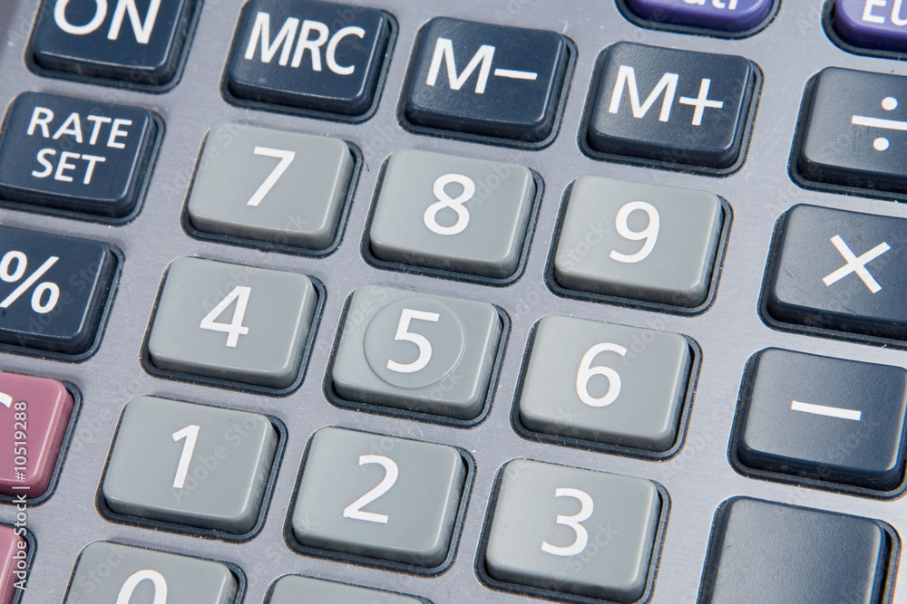 Macro of calculator on a over white background Macro of calculator on a over white background