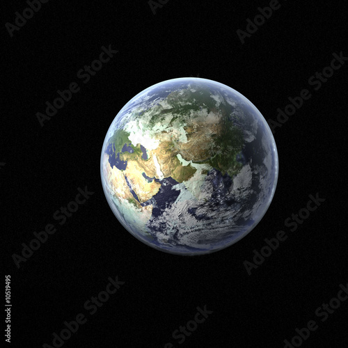 Fototapeta Naklejka Na Ścianę i Meble -  A high detail 3d render of the earth & atmosphere