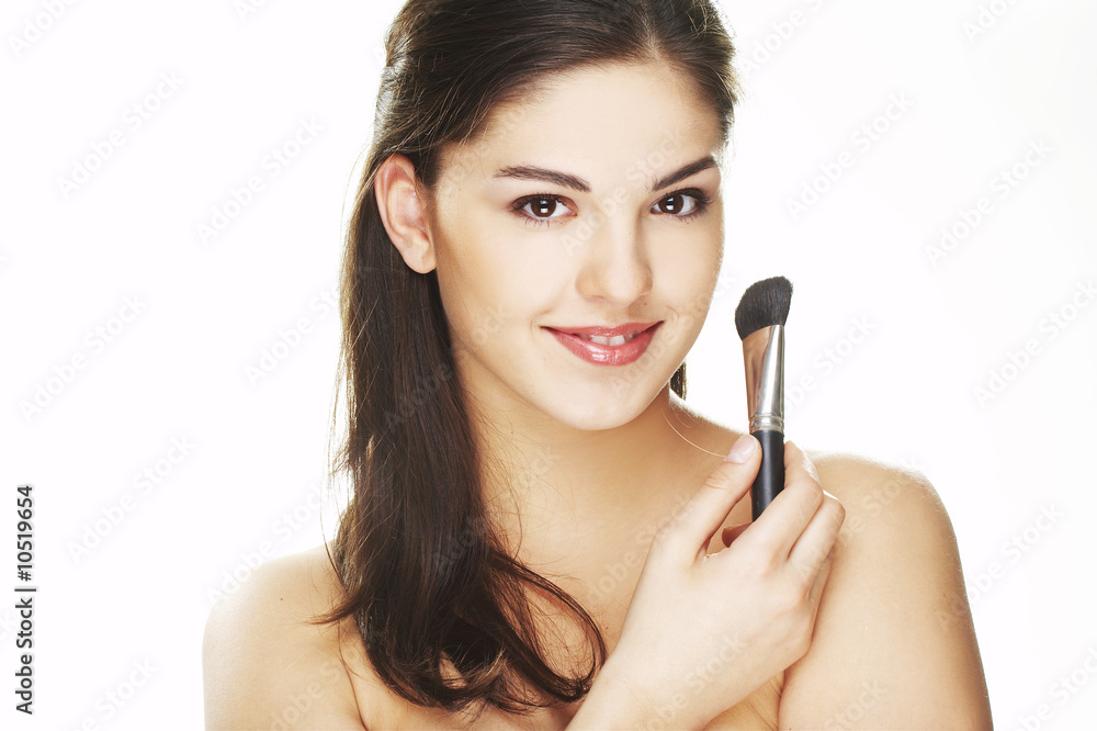 brunette woman doing daily morning routines brunette woman doing daily morning routines