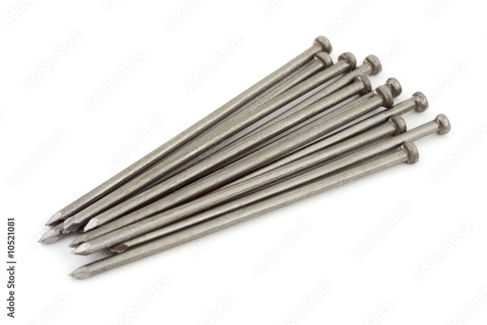 Heap of nails isolated on white background Heap of nails isolated on white background
