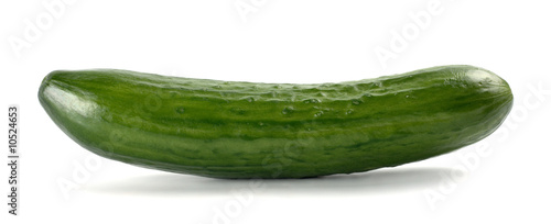 Single cucumber, isolated over white