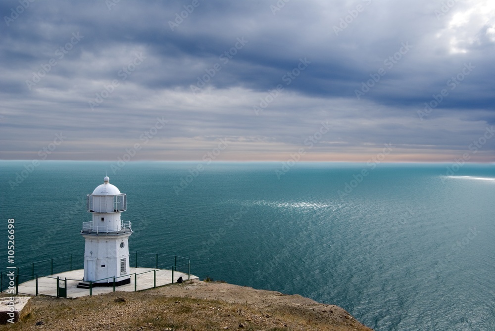 lighthouse on marine cape