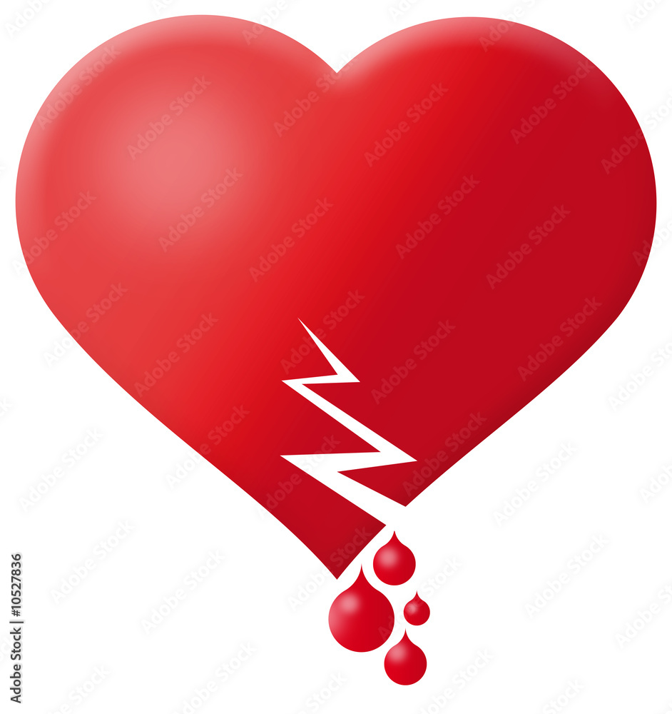 blutendes herz 2 StockIllustration Adobe Stock