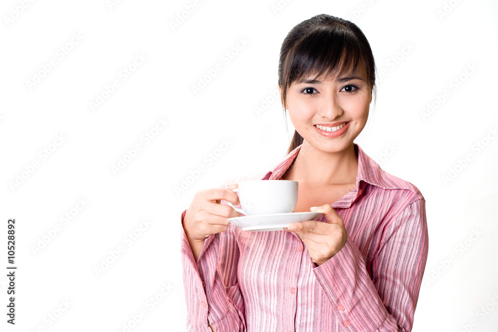 asian businesswoman drinking a cup of tea asian businesswoman drinking a cup of tea