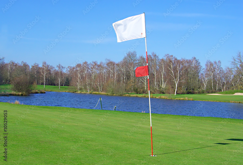 Obraz premium green près du lac