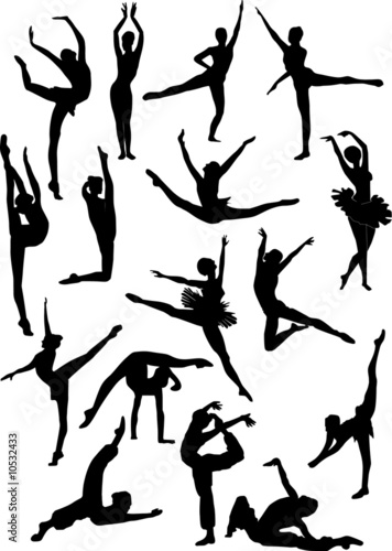 sixteen ballet silhouettes