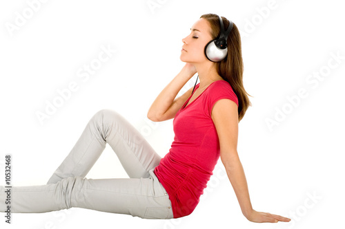 Woman Enjoying Music