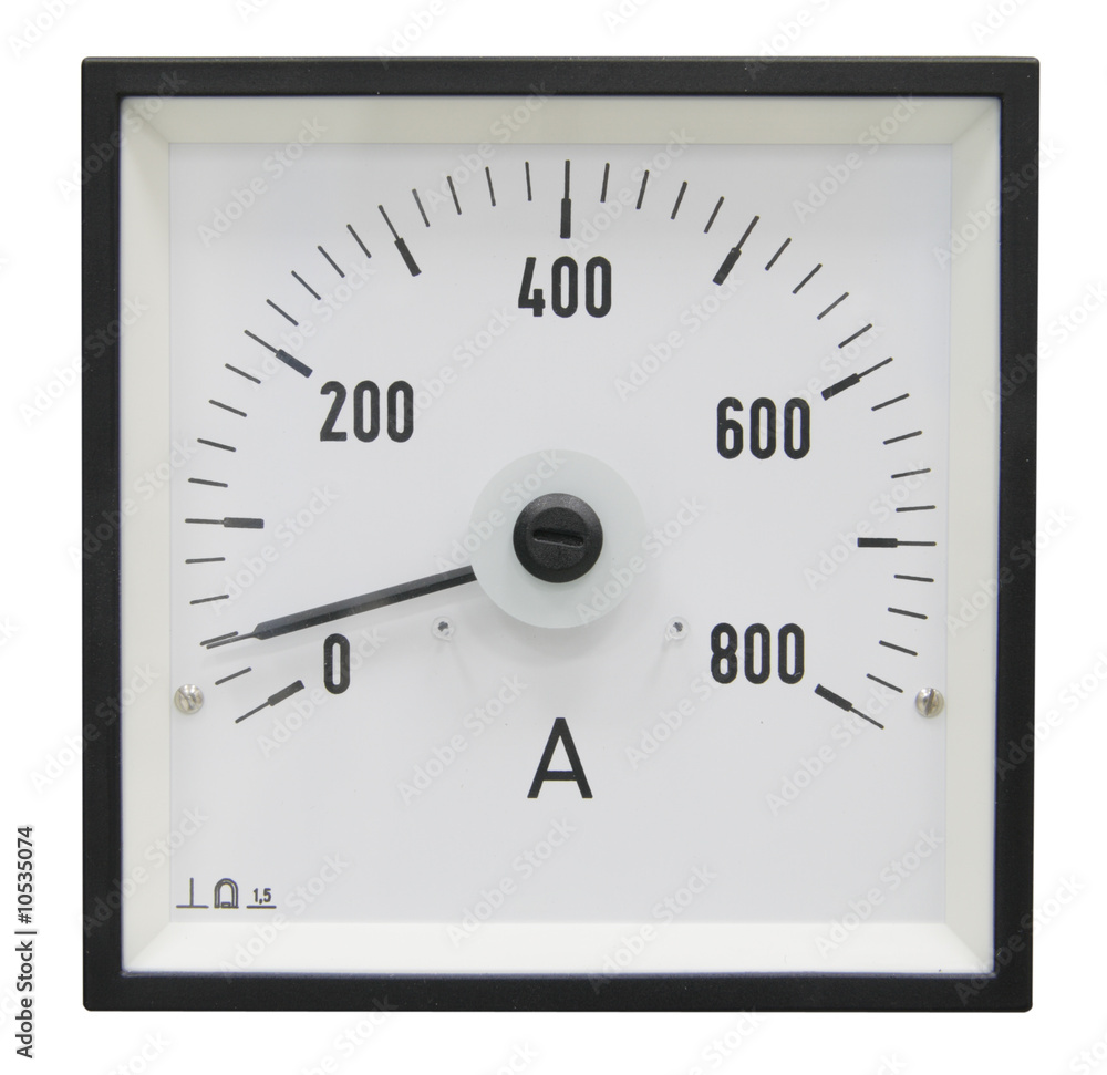 The white modern industrial ammeter The white modern industrial ammeter