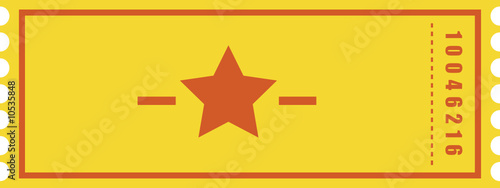 Vector of an admit one ticket