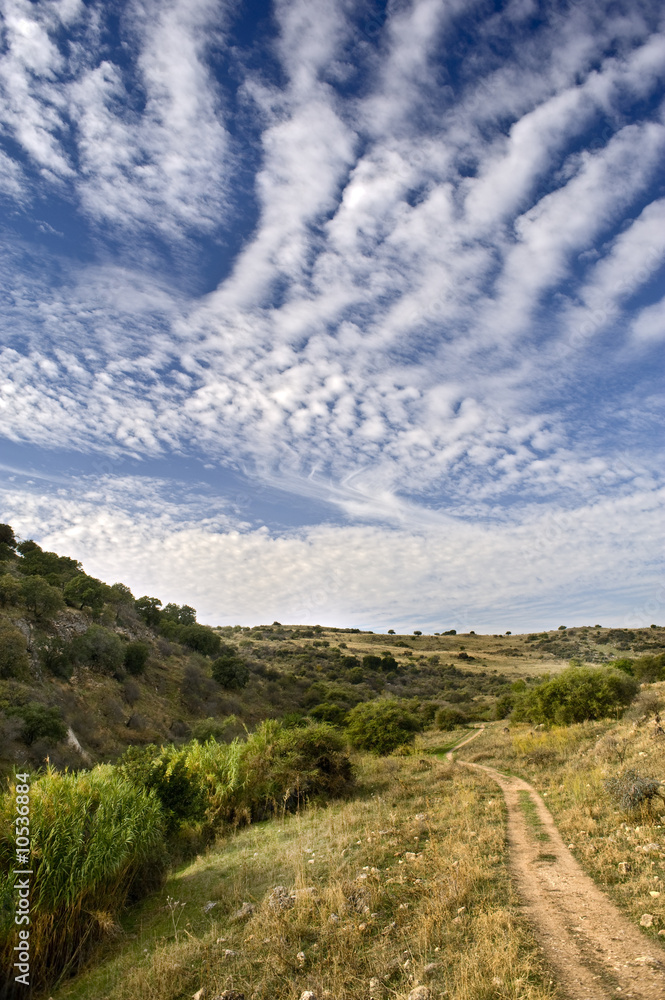 lonley path in a valley in vadi nachal amud, Galilee Isreal lonley path in a valley in vadi nachal amud, Galilee Isreal