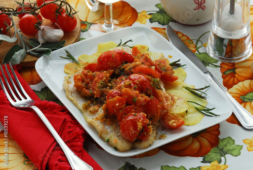 Filetto di mormore alle erbe e pomodori - Secondi Lombardia photo