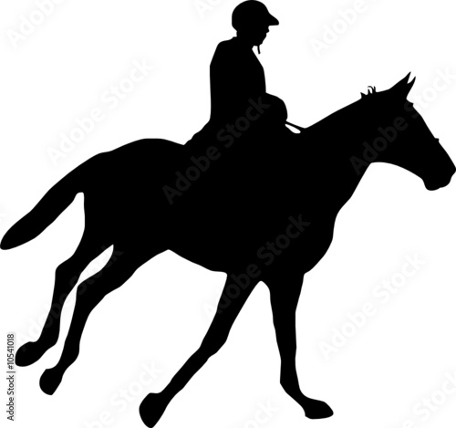 illustration of a horse and jockey