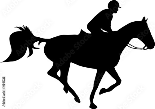 illustration of a horse and jockey