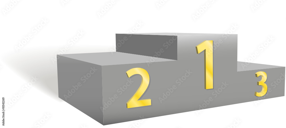 Winners first second third place award podium Stock Vector | Adobe Stock