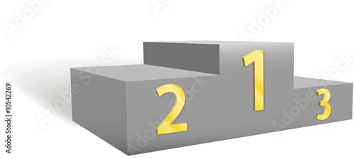 Winners first second third place award podium