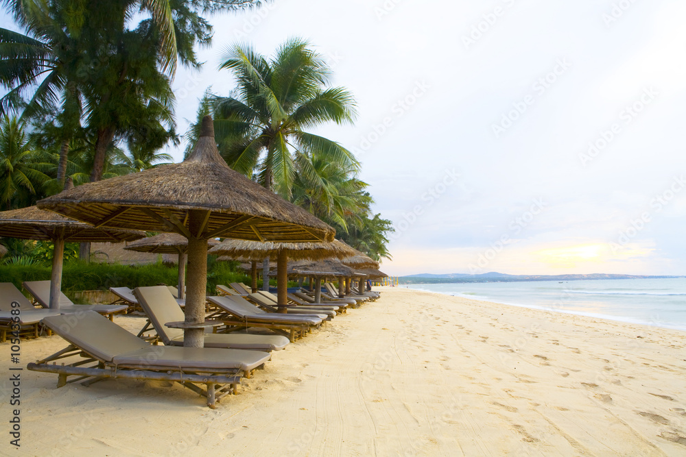 tropical resort beach at sunny day