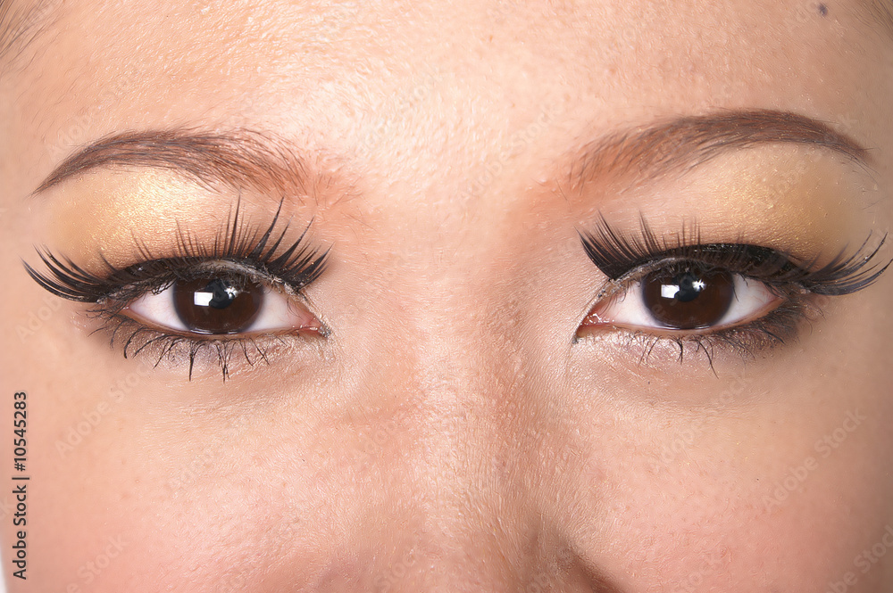 Fototapeta premium face close up beautiful eyes make up