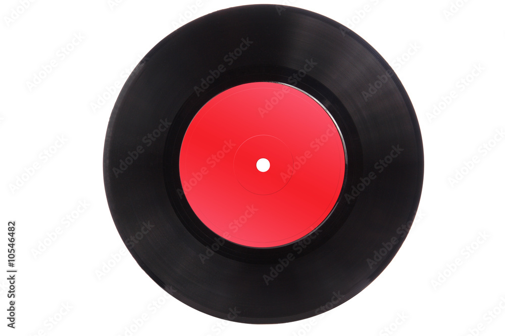 Fototapeta premium Old vinyl record isolated on white background