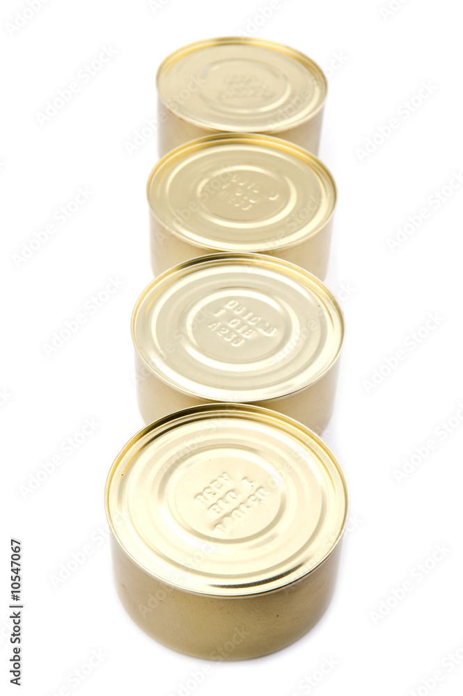 object on white - Tin with canned food object on white - Tin with canned food
