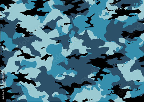 Blue camouflage pattern