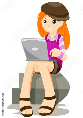 Teen and Laptop