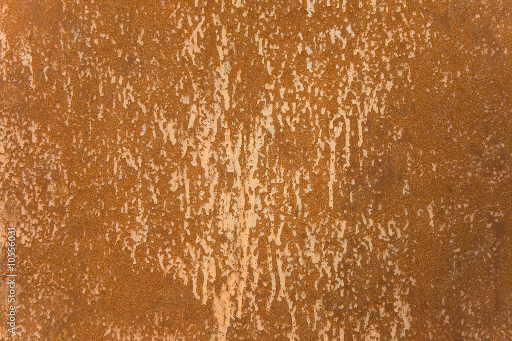 Fototapeta premium old ferruginous metallic surface with a peeling off paint