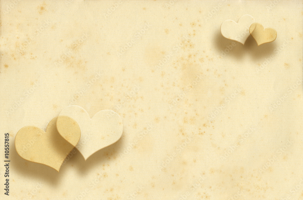 CUORE AMORE - CARTA ANTICA CON DECORAZIONE IN 3D CUORE AMORE - CARTA ANTICA CON DECORAZIONE IN 3D