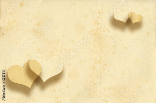 CUORE AMORE - CARTA ANTICA CON DECORAZIONE IN 3D