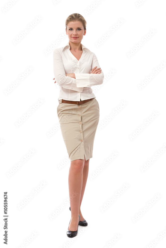 business concept with a beautiful businesswoman on white business concept with a beautiful businesswoman on white