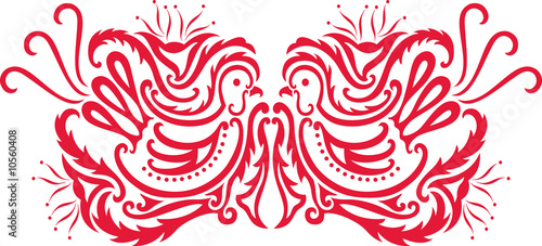 a decorative paper cut of oriental bird