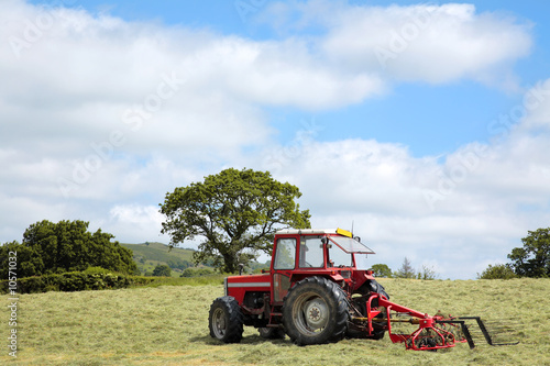 Hay Making Red Tractor