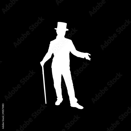 GENTLEMAN SILHOUETTE BLANC NOIR