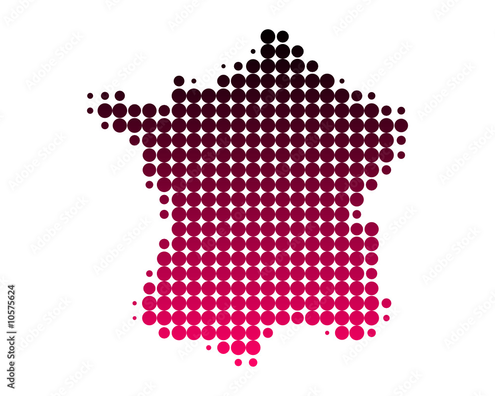 Fototapeta premium Karte von Frankreich
