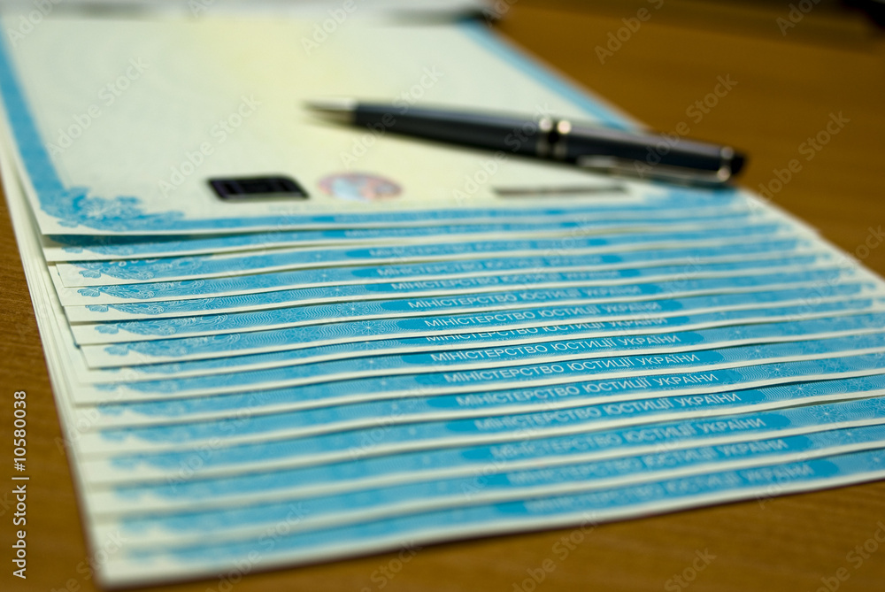 Fototapeta premium notary blanks