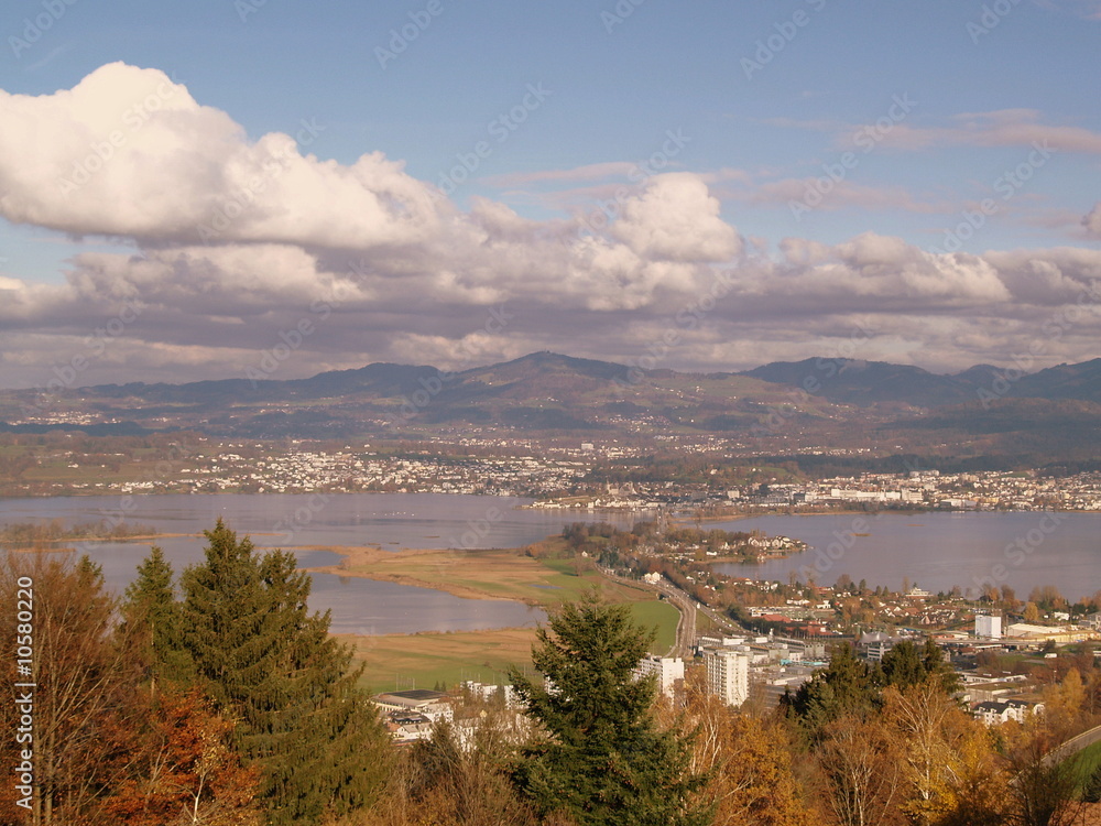 Fototapeta premium vue générale sur rapperswil