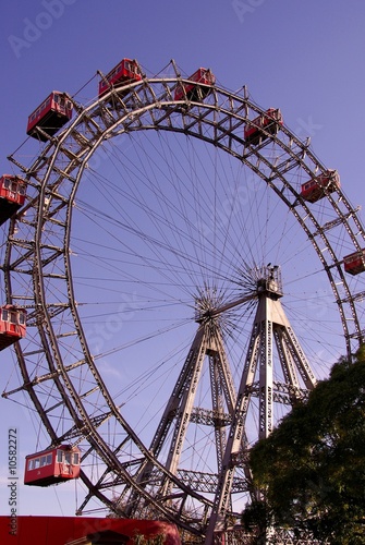 The ferris wheel at the Prater in Vienna, Austria