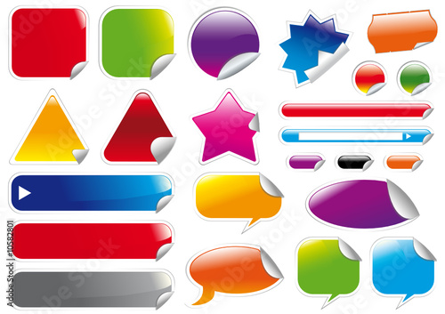etiquettes et pastilles vector pack