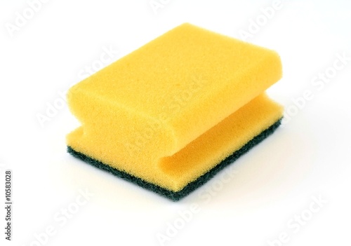 Kitchen sponge, isolated on white